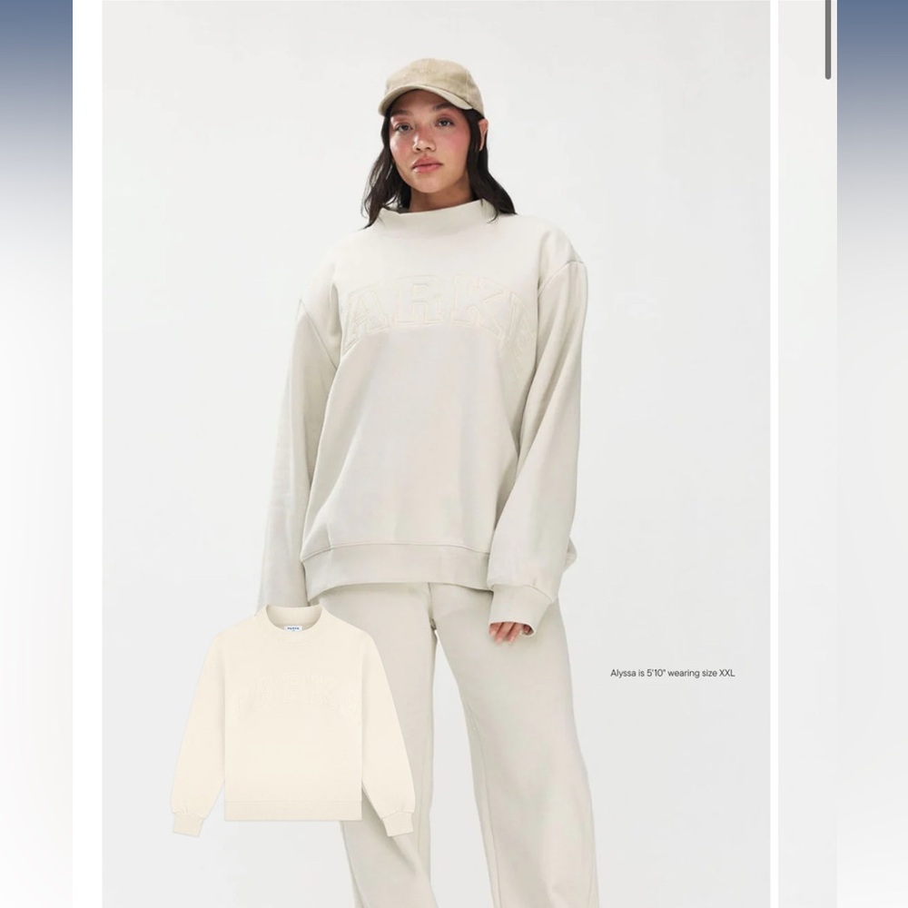 Parke Tonal Sweatshirt in Oat L/XL